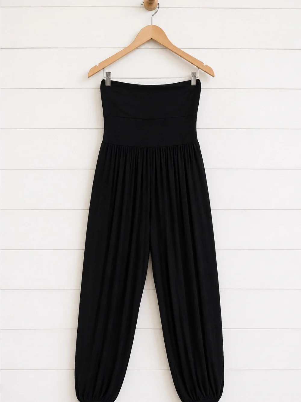 Free People Beach Strapless Black Jumpsuit